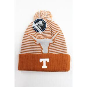 NWT Texas Longhorns Beanie Cap Top of the World Collegiate Orange Football Logo